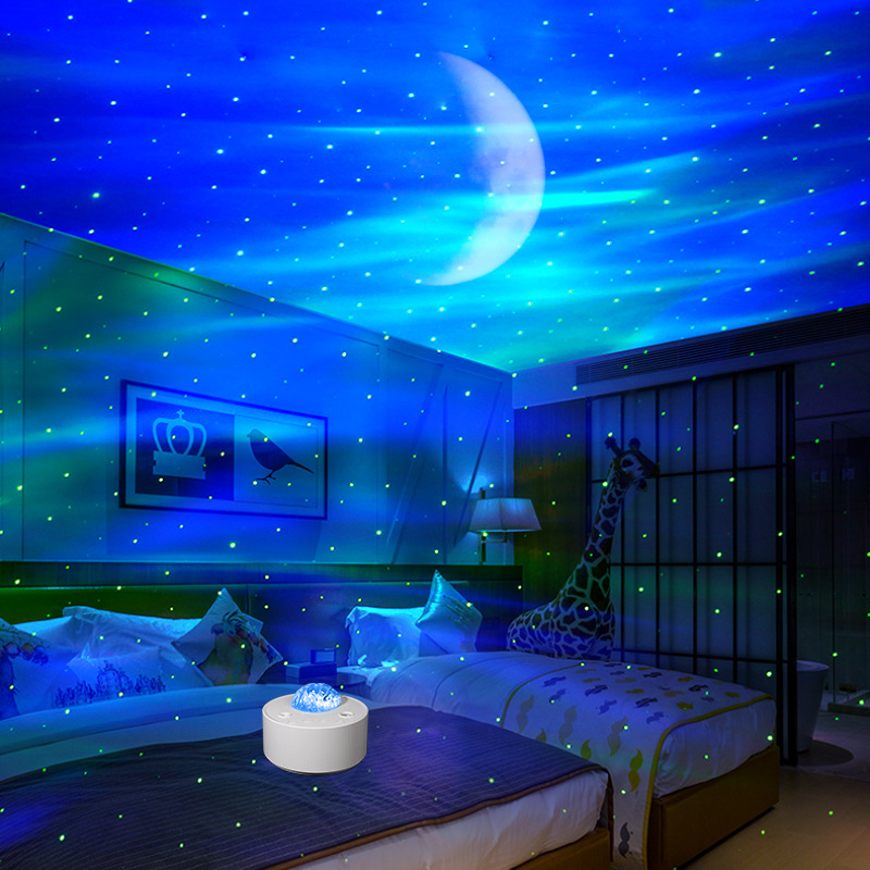 Luces del Norte RGB cielo estrellado lámpara de proyección láser ruido blanco estrella placa lámpara USB láser cielo estrellado Luna proyector