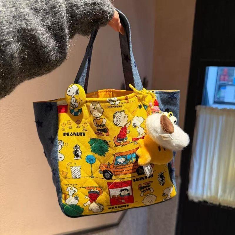 Japanese Harajuku retro cute cartoon small bag, new Snoopy mommy bag, student bag, handbag, tote bag