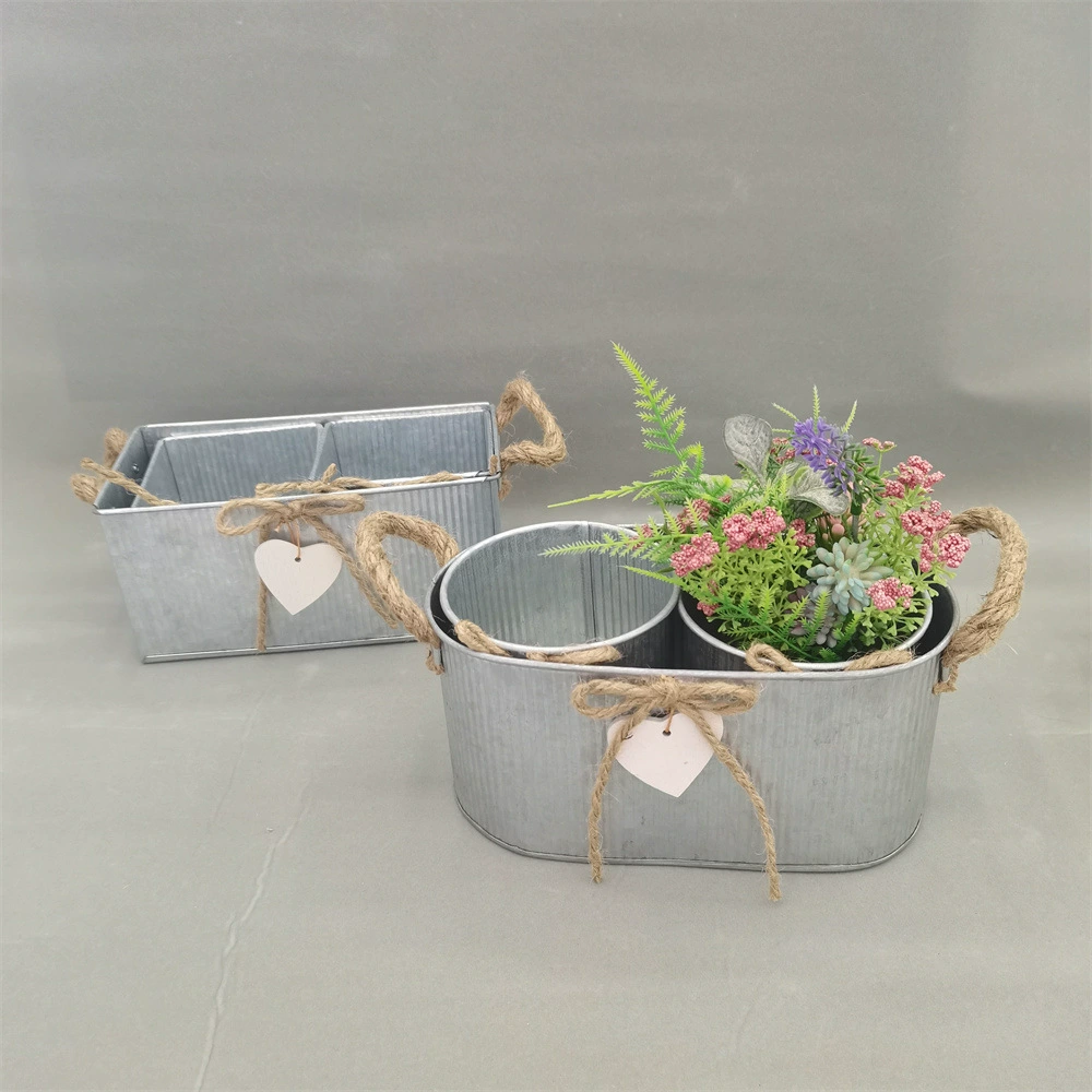 Новый набор из трех частей старый цвет железный лист суккулентный цветочный горшок украшение дома Фотография реквизит
