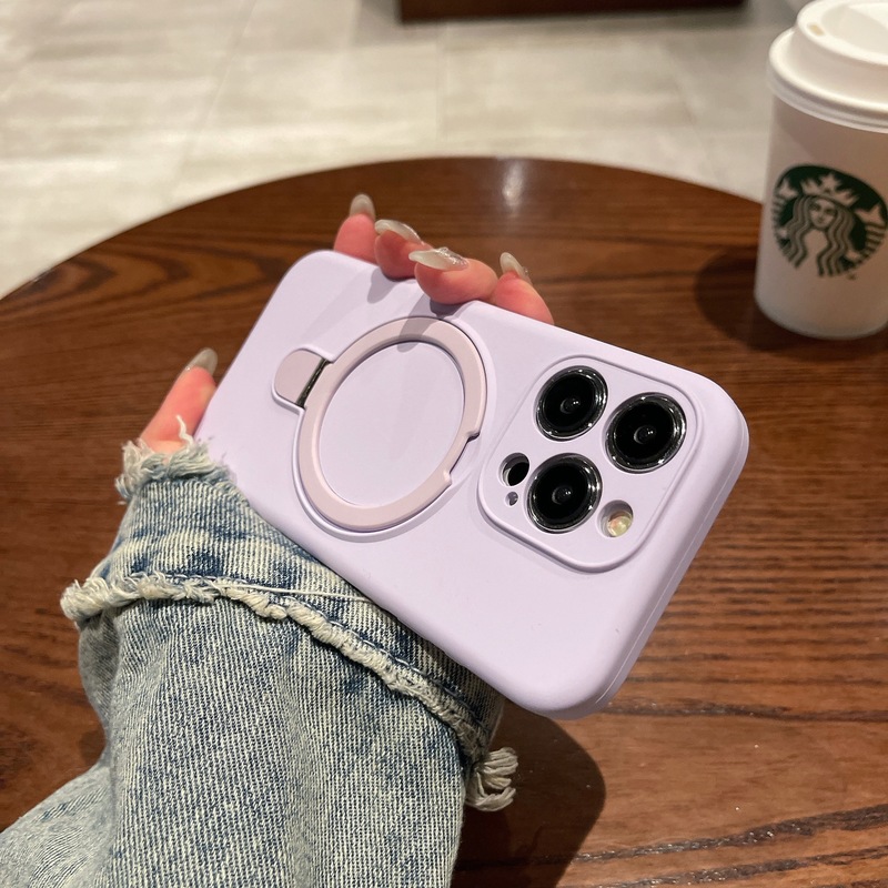 适用iPhone17液态硅胶磁吸支架手机壳苹果16肤感精孔镜头保护套15|undefined