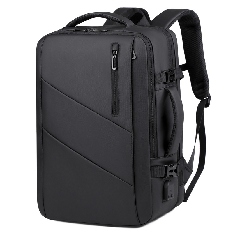 Computer Bag High-end Backpack Large-capacity Business Backpack Business Water-repellent Leather Film Backpack