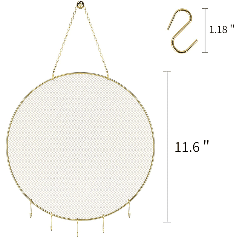 家居墙面装饰壁挂首饰架金属网格珠宝展示架项链耳环饰品收纳挂架