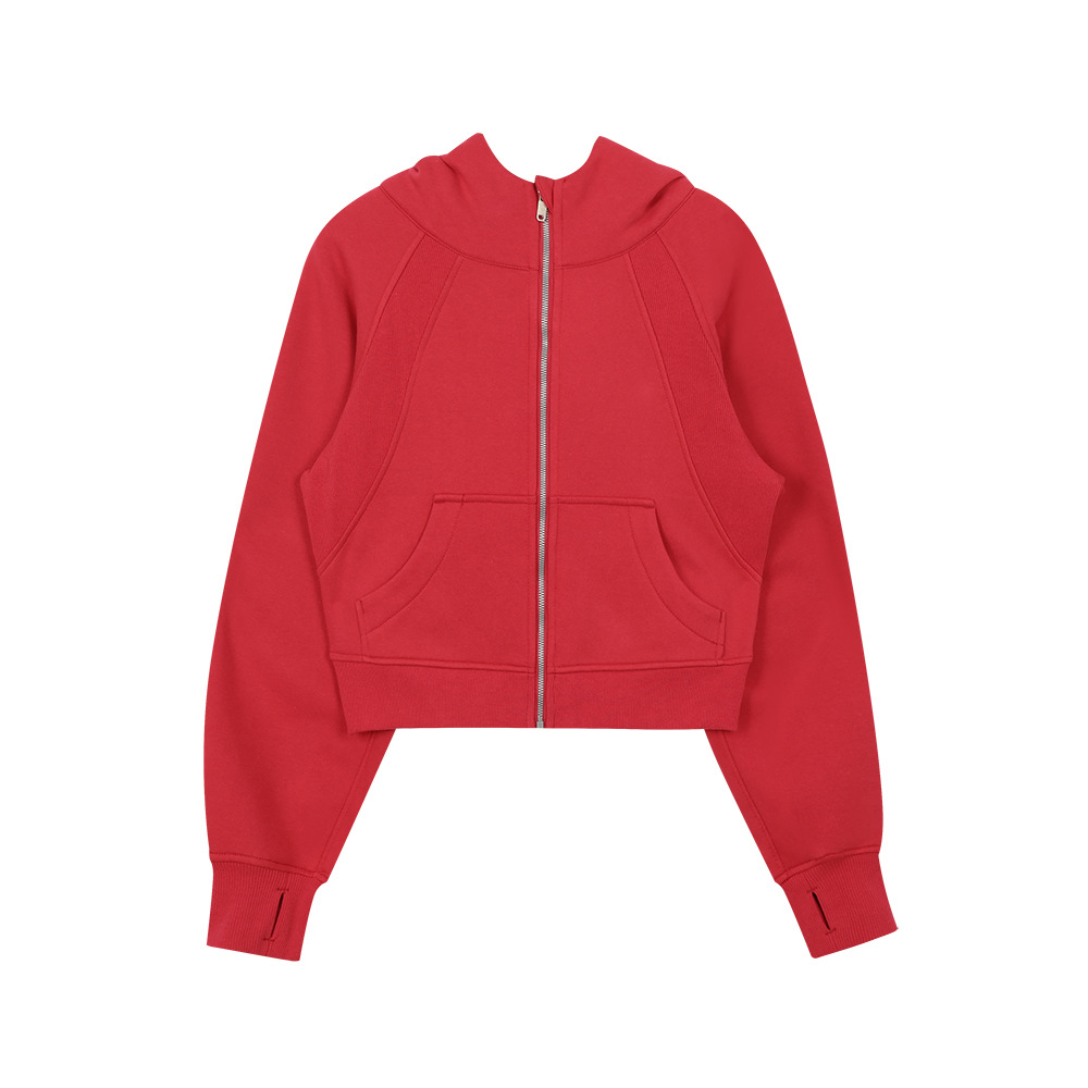 Women's Oversized Scuba Hoodie Fleece Lined Zip up Jacket Kangaroo Pocket Yoga Lounge Casual Wear_ecoleips.com
