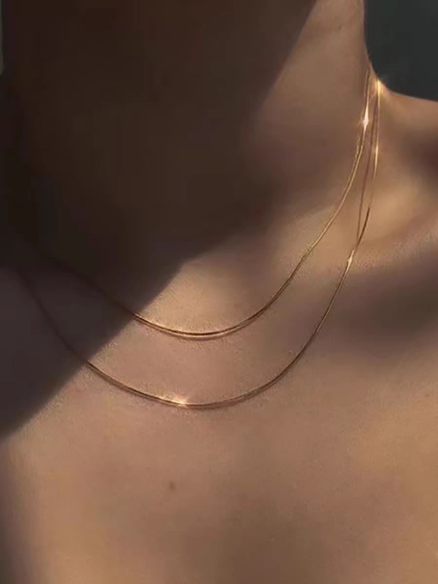 304 Stainless Steel Chain Material 1 Piece Quantity Wholesale Jewelry Basic Classic Style Geometric Titanium Steel Plating Necklace