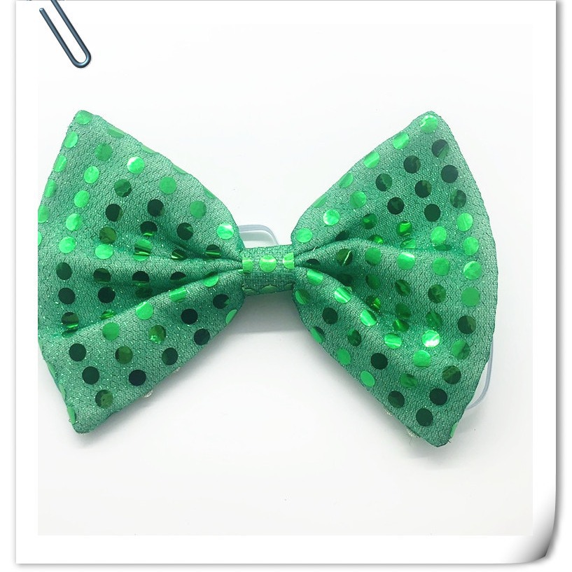 Fábrica en stock del Día Nacional irlandés, corbata verde de trébol, fiesta de fiesta, gran corbata de corbata