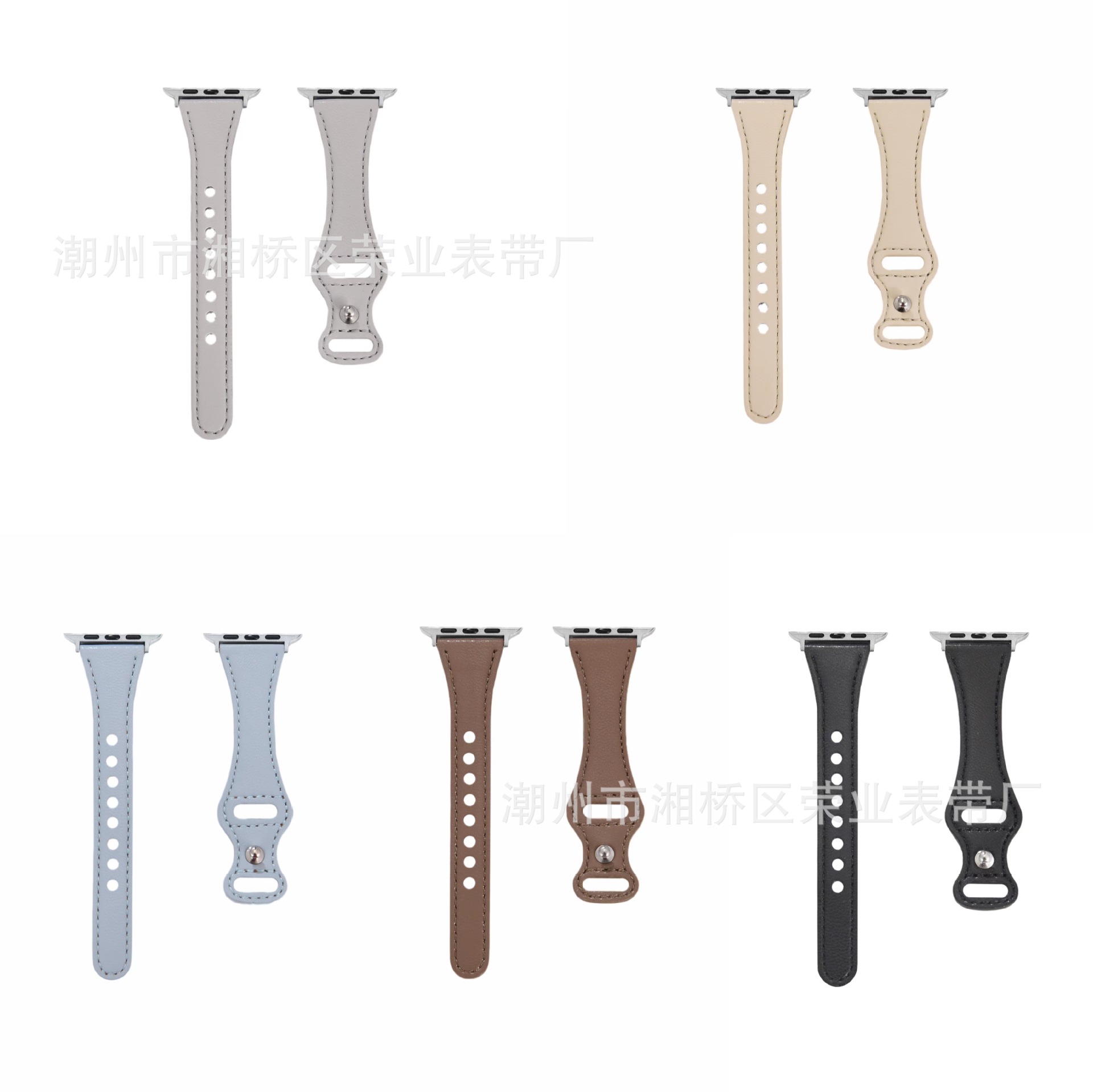 工厂批发适用苹果手表Apple watch2/3/4/5代牛皮小蛮腰手表带44mm|ms