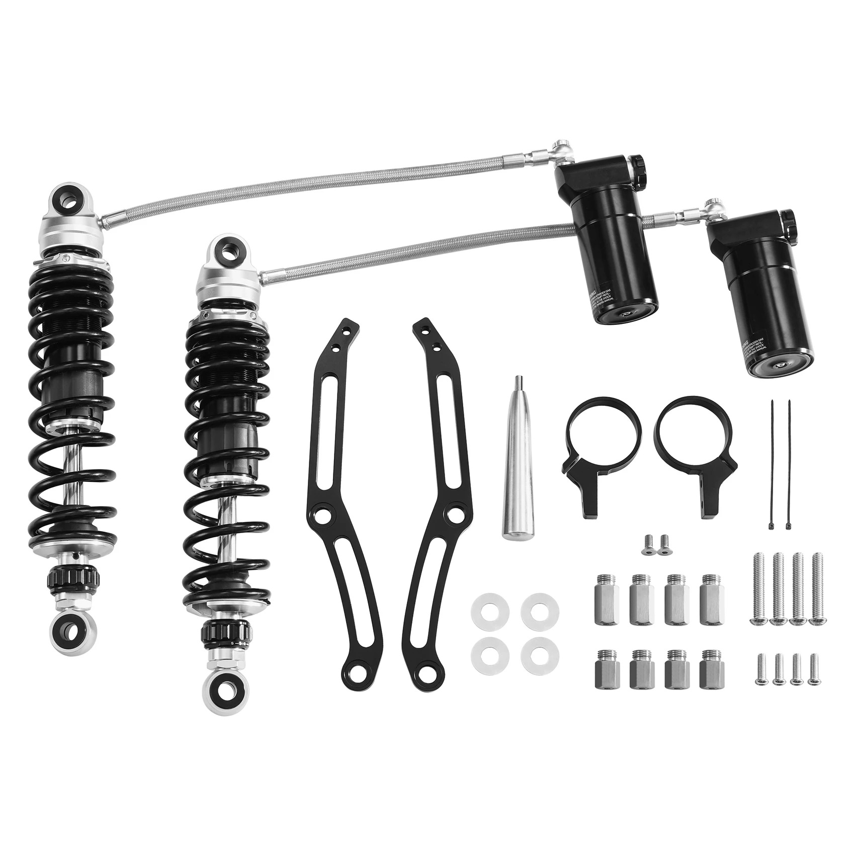 Suitable for Harley-Davidson Road Glide, Road King, and Road Glide Modified Rear Shock Absorbers Ohlins Small Gold Bottle Nitrogen Rear Shock Absorbers