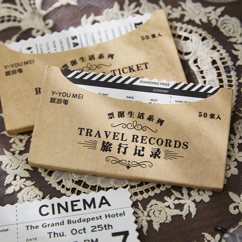 Yan You Every Ticket Material Paper Ticket Life Series Handbook DIY Decoration Material Base Paper 4 Options 