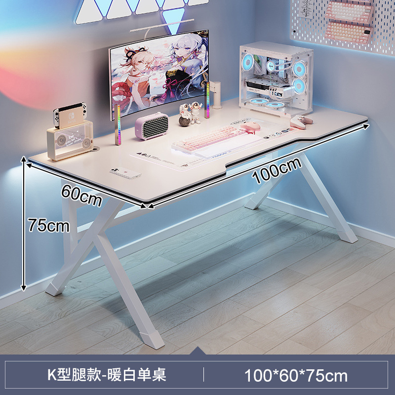 Mesa de dormitorio para niñas, casa de alquiler simple rectangular, escritorio de estudio para el hogar, escritorio para computadora de escritura, banco de trabajo, casa de alquiler