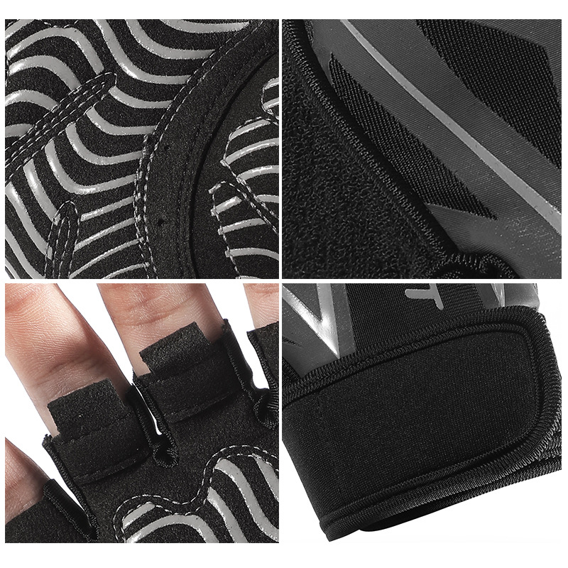 Guantes de fitness equipo de entrenamiento de las mujeres barra horizontal protección de la muñeca antideslizante deportes anti-capullo de silicona antideslizante guantes de montar hombres