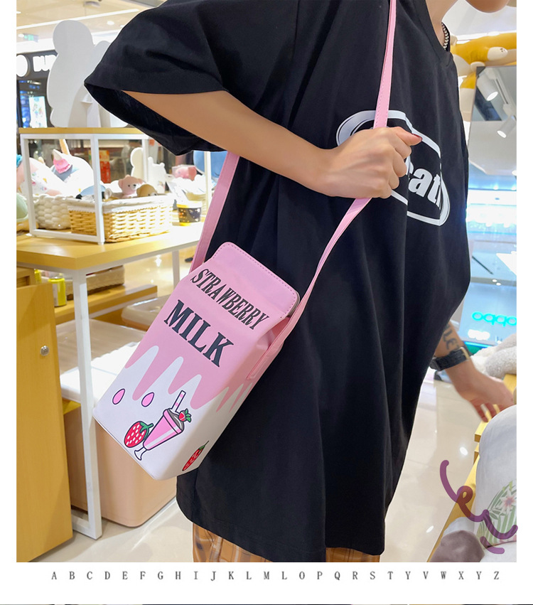 Small Pu Leather Fruit Square Buckle Crossbody Bag display picture 15