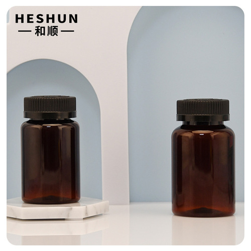 60g120ml black pressure screw cap multivitamin bottle deer whip oyster peptide tablet pet brown health care product bottle