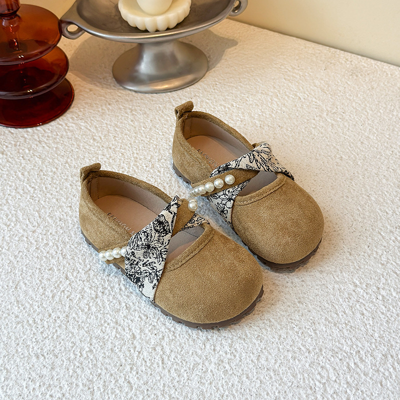 Zapatos de princesa para niñas, zapatos de cuero casuales, 2025 otoño, nuevos zapatos de estilo Mary Jane, zapatos de soja suaves