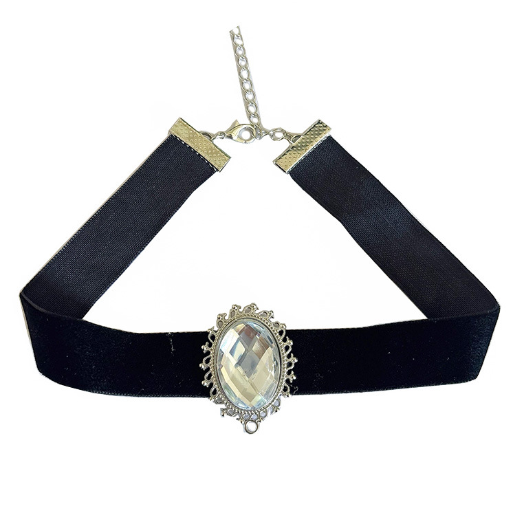 Choker 欧美哥特复古宫廷项圈 丝绒带蝴蝶美人头项链颈链锁骨链女