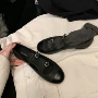 浅口同款圆头拼色瓢鞋