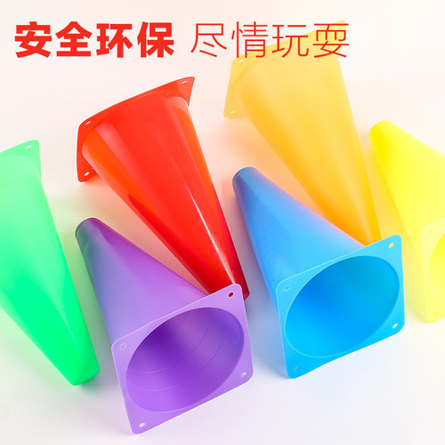 23cm thick marked bucket obstacle road sign plastic soccer training conical bucket kindergarten throwing sign
