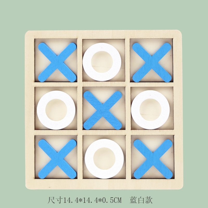 XO de madera de tres piezas tic-tac-toe educación temprana para niños juguetes educativos ocio batalla juego de mesa bloques de construcción juguetes de ajedrez interactivos