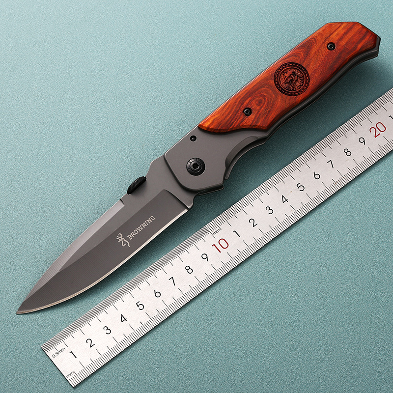 外贸 折叠小刀便携式 随身户外露营求生烧烤高硬度战术折叠刀