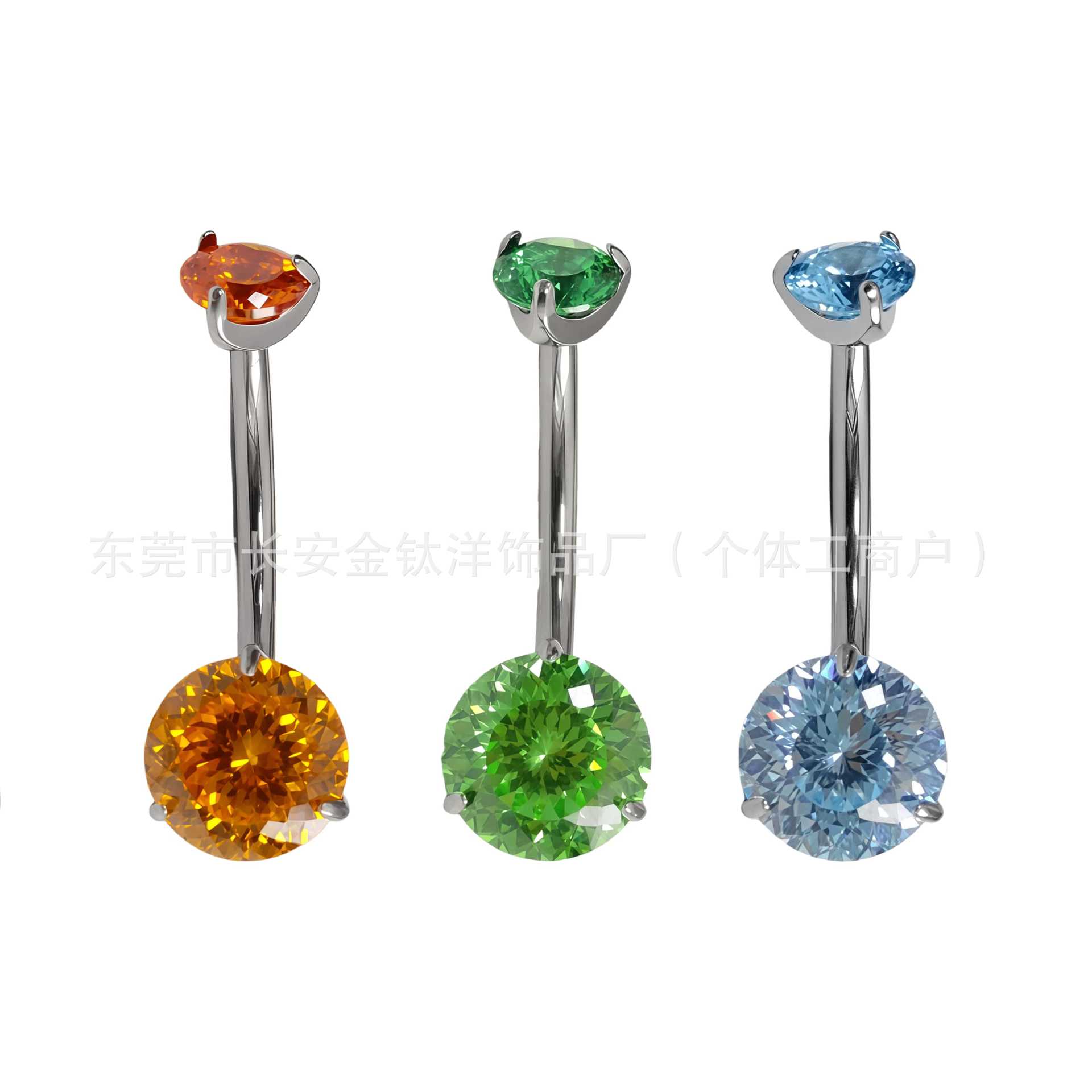 Pointed titanium steel lip stud product view