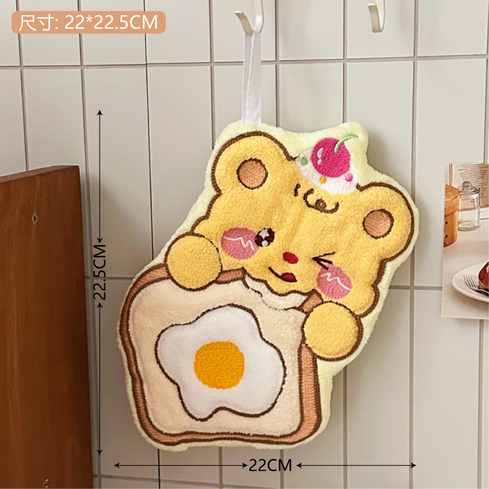 Nuevas lindas toallas de dibujos animados para perros no se pueden colgar, super absorción de agua, toallas para niños colgantes, regalos pequeños