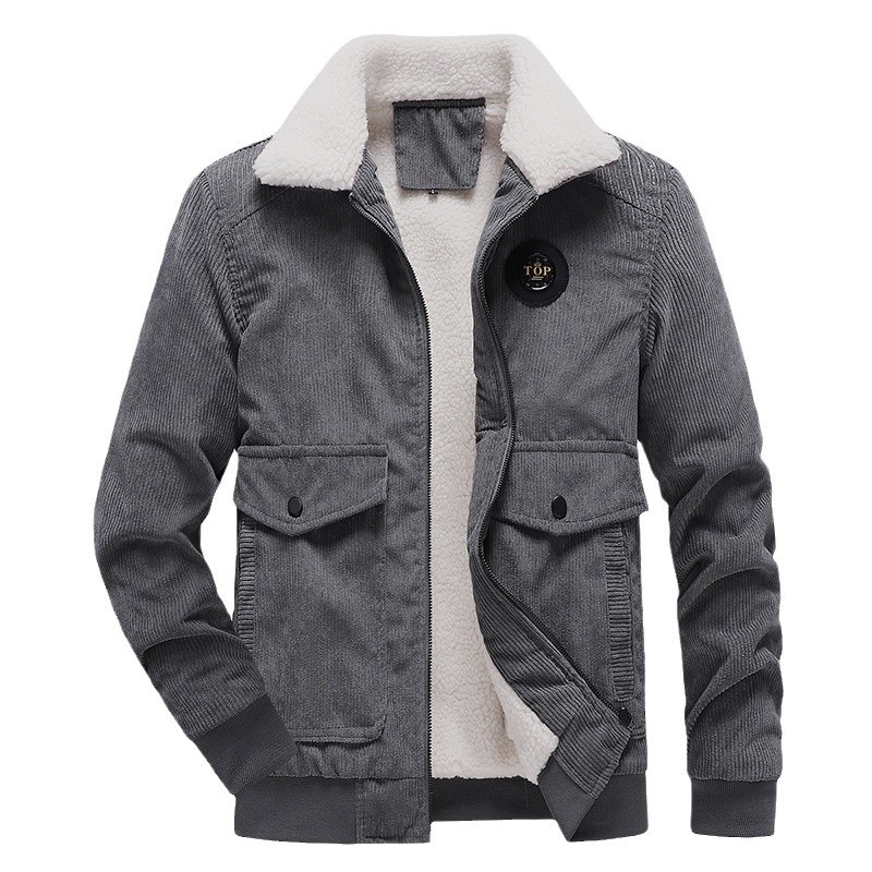 5XL - 8XL más tamaño de cacho de invierno y cacho de algodón hombre más chaqueta de algodón de cacho de cordero chaqueta de moda