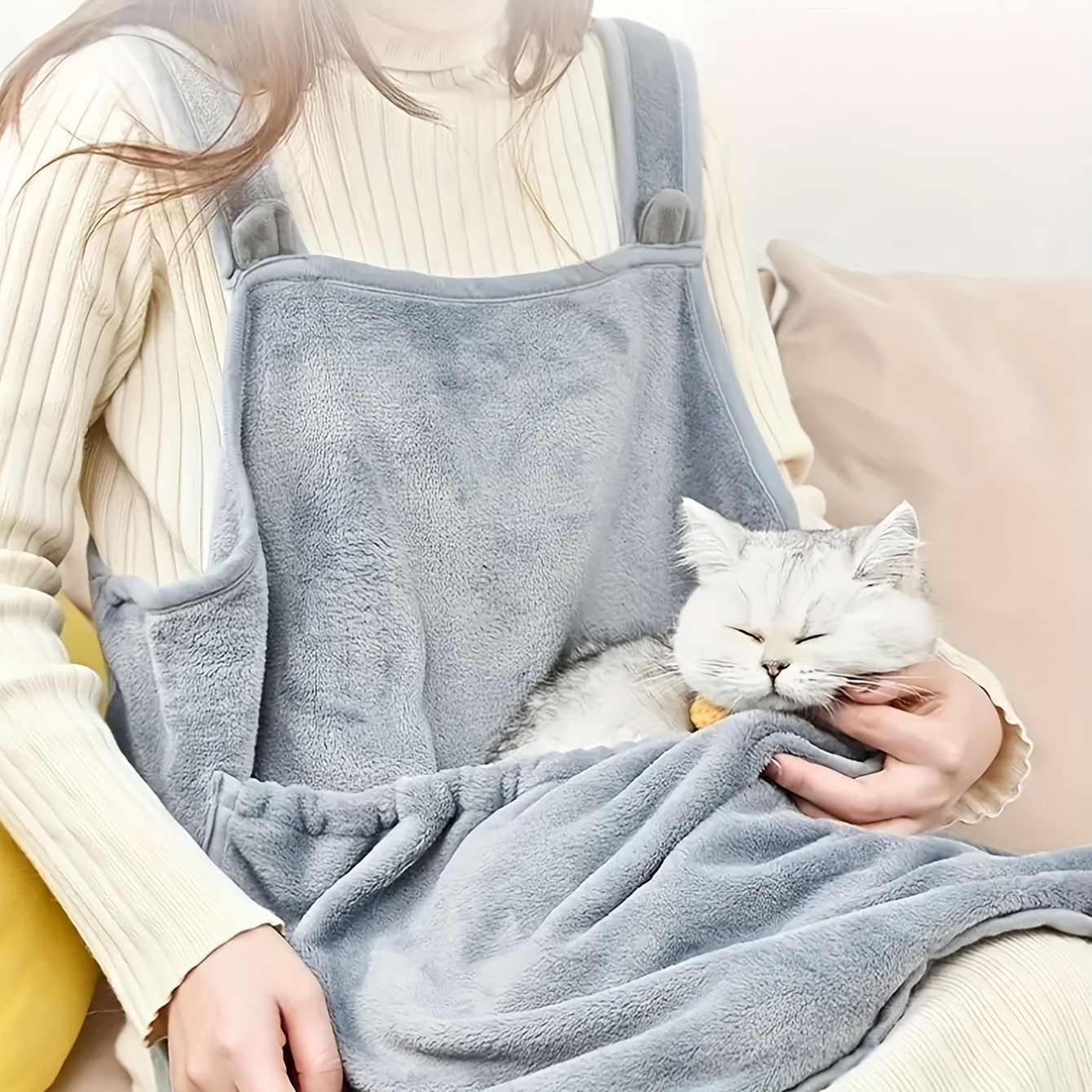 Cat petting apron, cat-holding clothing, non-stick fur cat clothes, cat bib cover, anti-scratch gear, cat petting special clothing