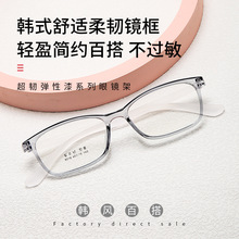 韩式舒适柔韧镜框轻盈简约百搭不过敏近视眼镜腿弹性漆眼镜框8018