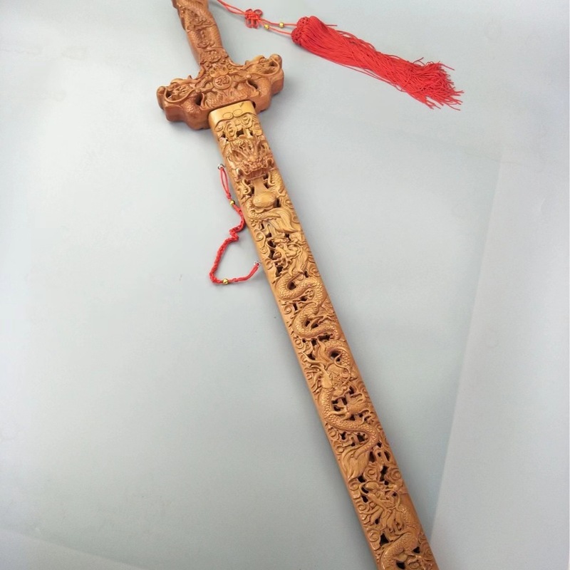 肥城桃木剑 桃木斧头 景区 地摊工艺品 桃木剑 雕刻木质桃木拐杖|undefined