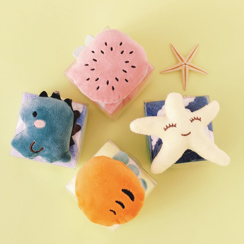Cake Boxed Cartoon Towel Thickened Hair-free Water Absorbent Hanging Hand Gift Hand Wipe Hand Towel Cute Style