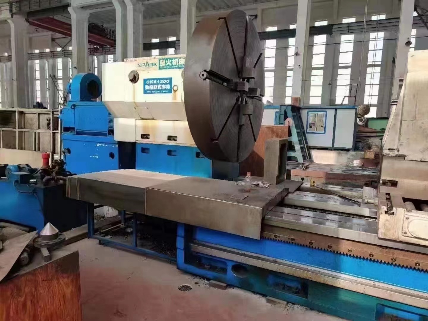 出售二手星火CK61200X5米数控卧式车床二手5米数控卧车