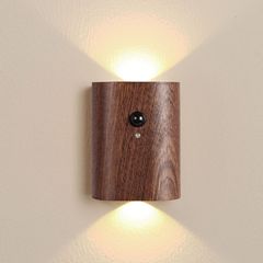 木質連動人体感応ledランプ創意充電雰囲気灯家庭用廊下感応灯廊下通路灯