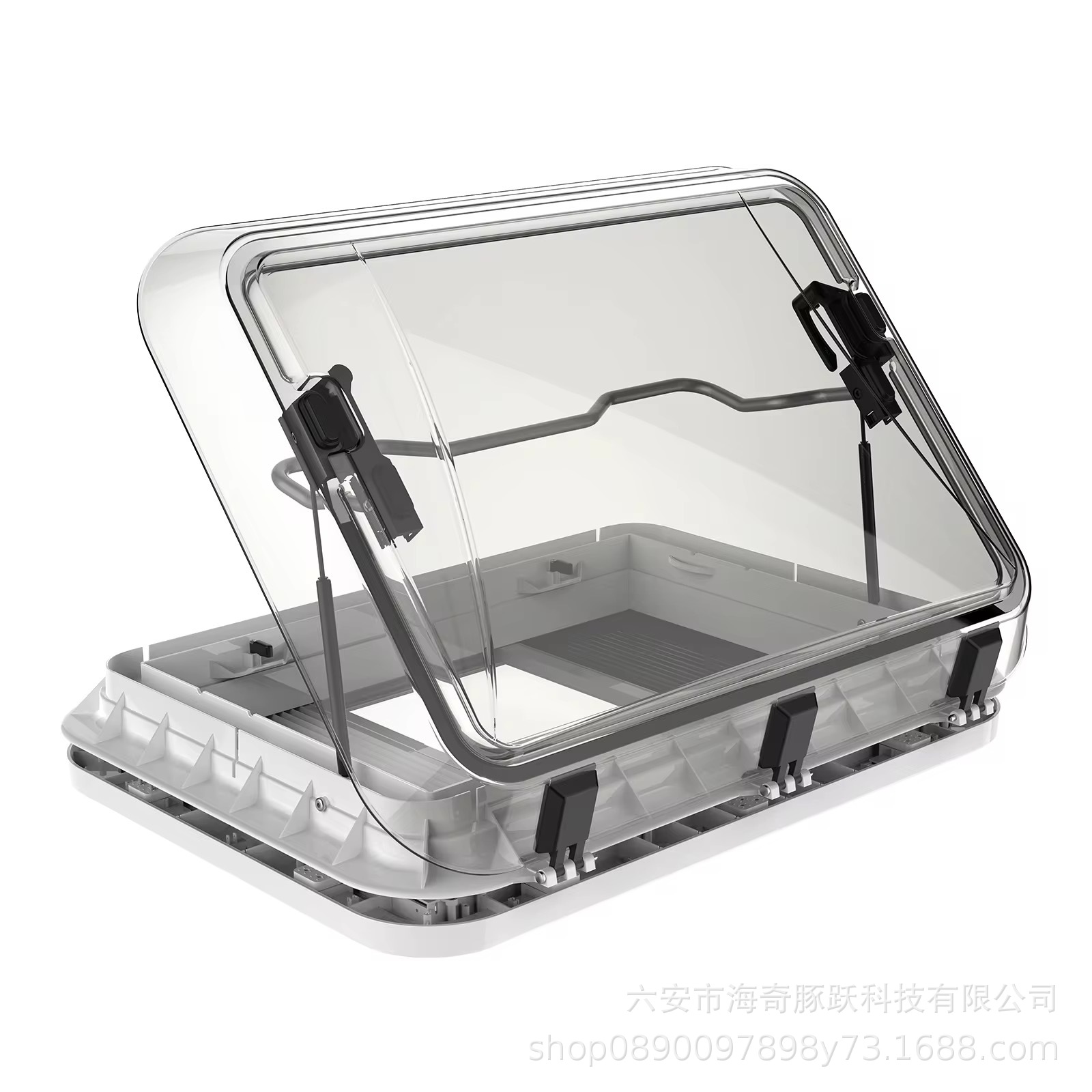RV accessories: cross-border roof-mounted sunroof with 12V light and forced ventilation