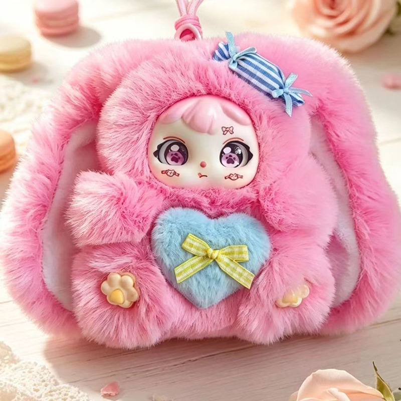 귀여운 스위트 토끼 봉제인형 키링 18cm 가방 장식 열쇠고리 선물