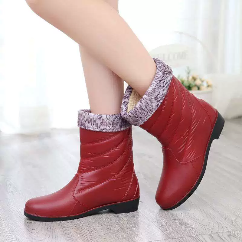 Other Brand Mid-Calf Boots - Fashionable Winter Footwear, Non-Slip Sole, Warm Lined for Cozy All-Day Wear