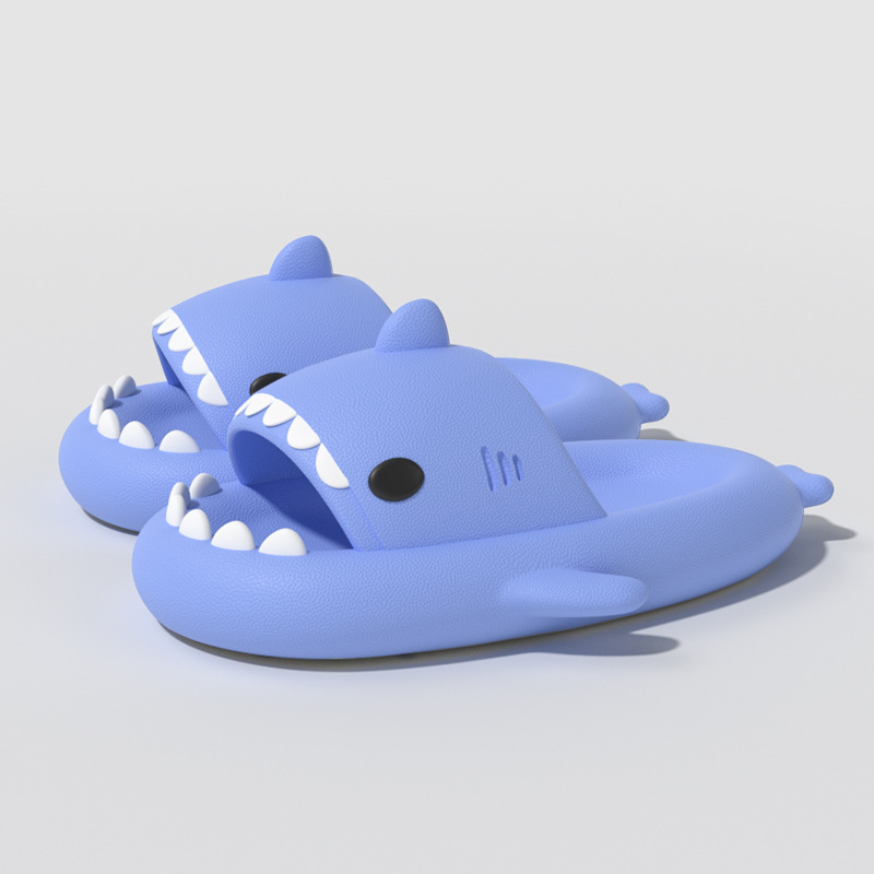 Zapatillas de tiburón de caca transfronteriza EVA para hombres sandalias de pareja de fondo ligero divertidas zapatillas de Interior de dibujos animados zapatos de playa