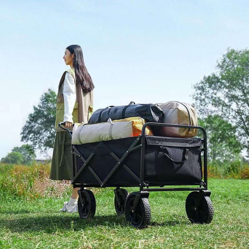 Rimorchio da campeggio regolabile, pieghevole, per esterni, carrello da campeggio, bancarella da picnic, piccolo carrello_voghion.com