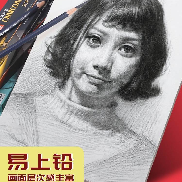 Sakura flor de sakura boceto lápiz de carbón especial para artistas de pintura de boceto de carbón blando lápiz blando medio duro