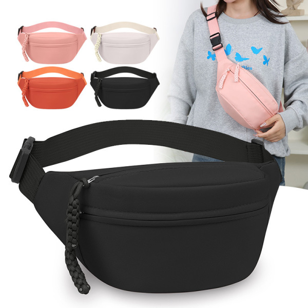Sports capacious nylon belt bag