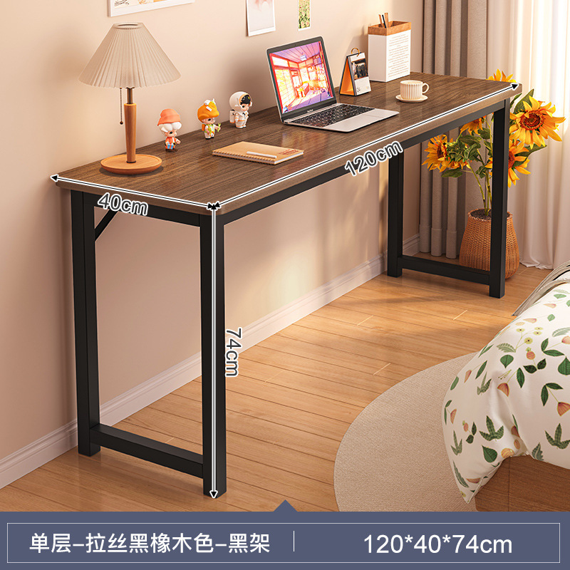 Escritorio para estudiantes que estudian mesa para dos hogares rectángulo simple casa de alquiler mesa de computadora mesa estrecha mesa larga contra la pared