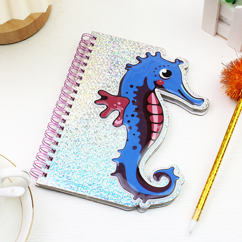 PVC esponja tridimensional burbuja pegatinas cubierta láser bobina libro lindo patrón animal de dibujos animados bloc de notas se puede personalizar