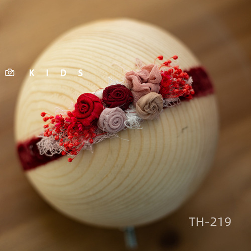 Newborn Baby's First Month Head Flower Headpiece Baby Shooting Decoration Simulated Flower Shadow Studio Baby Photography Props Accessories 