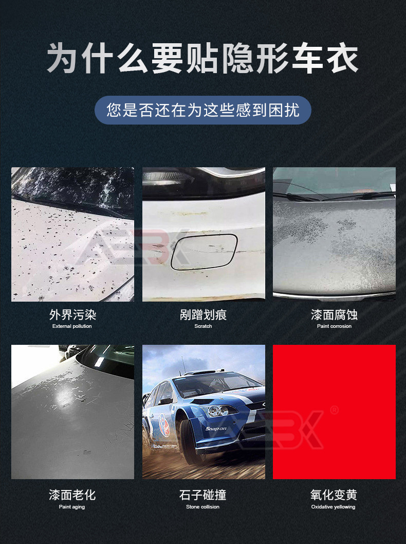Aebx Invisible Car Cover Tpu Full Body Paint Protective Film Matte Anti-Scratch Car Transparent Film Car Film
