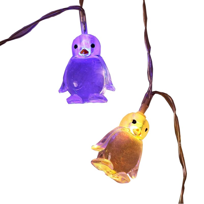 Navidad nueva iluminación pingüino Cadena de luz 10 LED luces decorativas luces de modelado de animales transfronterizos lámparas de mercancías continuas