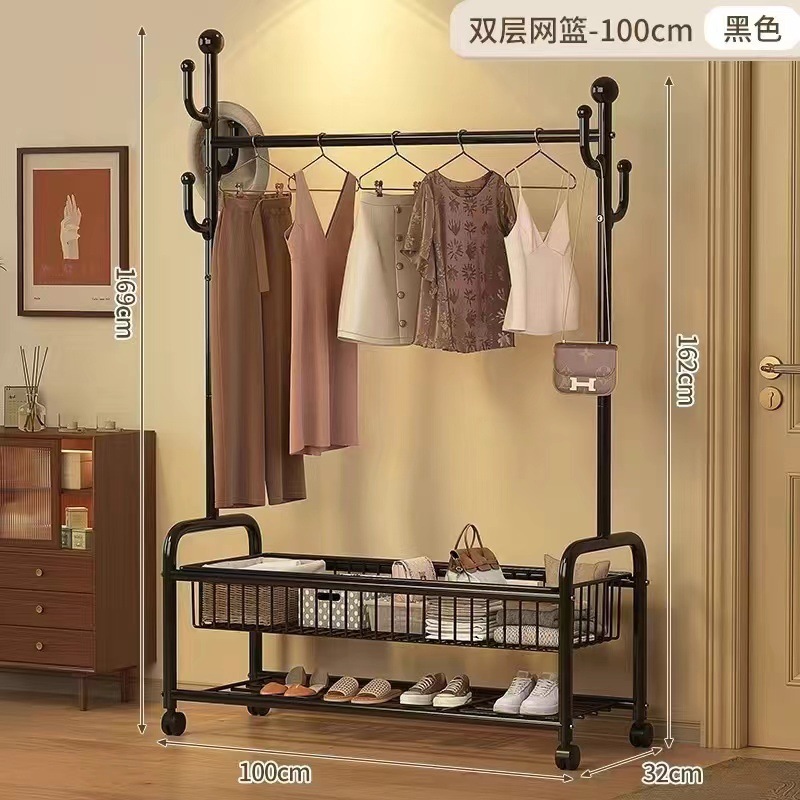 블랙 2단 100CM + 메시 프레임 + 신발 정리대 --- 시즌 특가