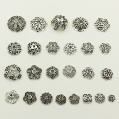チベット銀の花托のスペーサーのビーズの文はビーズのビーズの手の串を遊んでdiyのスペーサーのビーズのビーズのビーズのアクセサリーを飾ります。