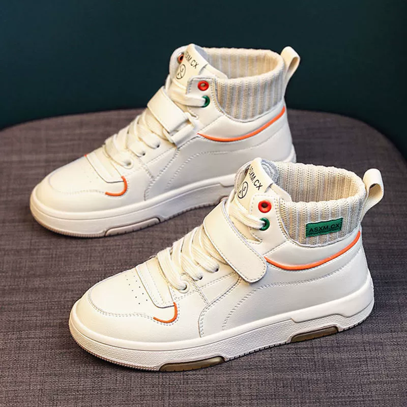 Белые туфли из натуральной кожи для женщин, весна и осень 2025, новые популярные модные универсальные туфли с высоким берцем, повседневная дышащая женская обувь в корейском стиле