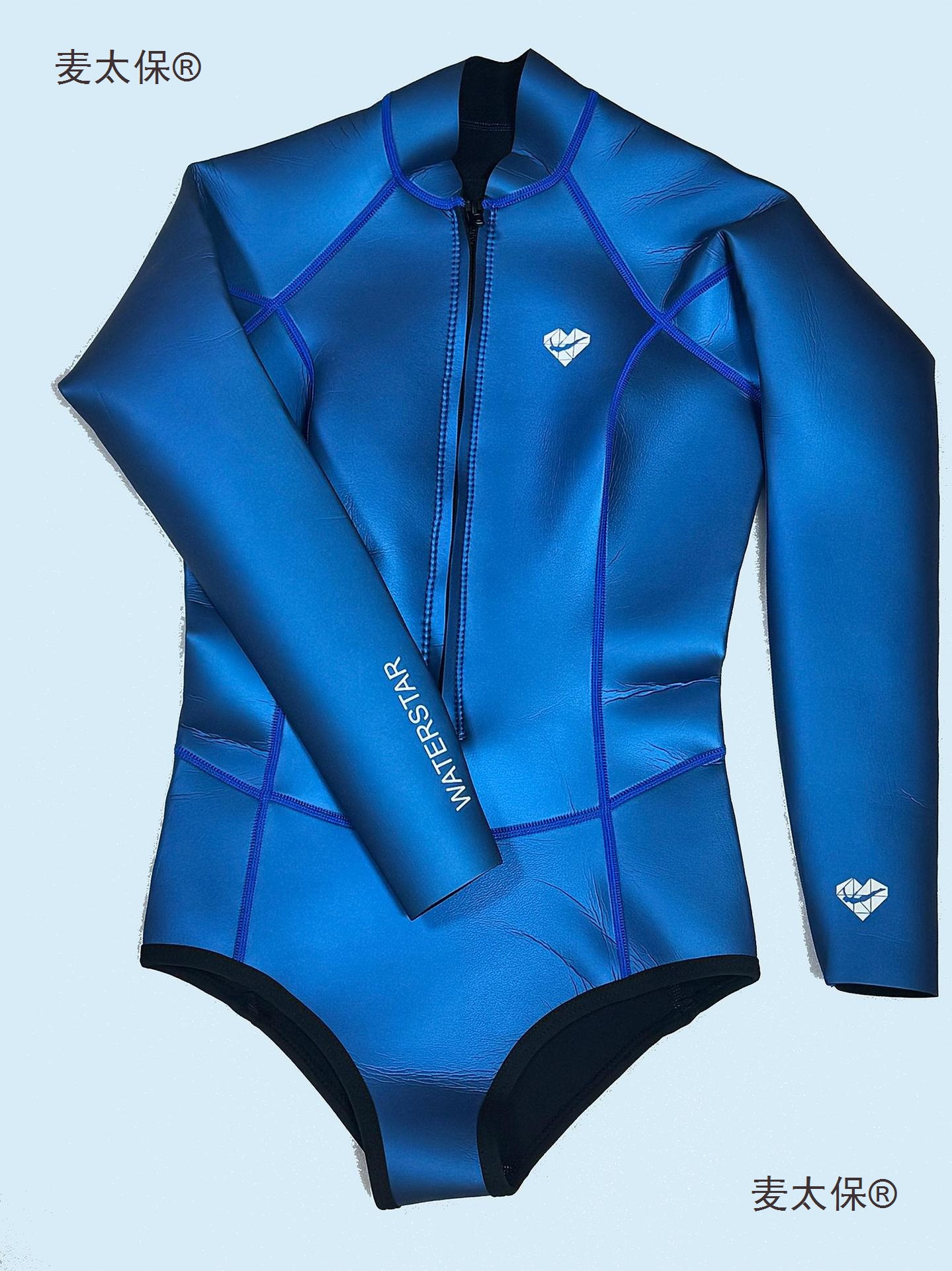 Titanium-Coated Colorful Free Diving Suit 2mm Super Elastic Warm Wetsuit One-Piece Bikini Diving Long Wat Metabo