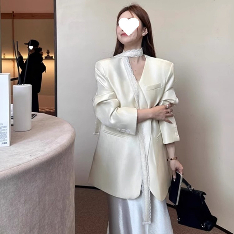 高级感小西装外套女2025春秋季新款小个子名媛设计感半身裙两件套|undefined