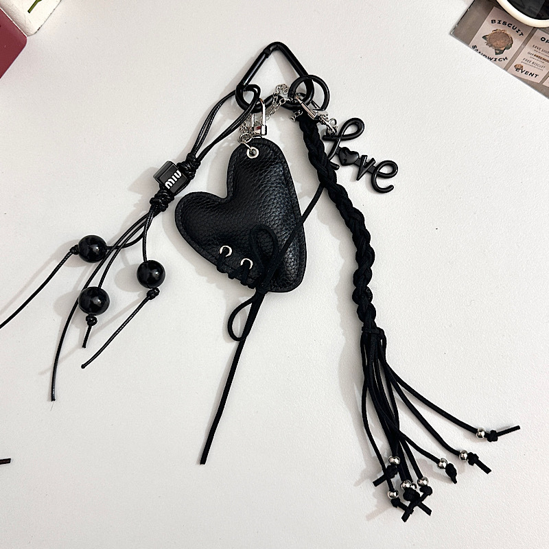 Cuero amor tejido de cuerdas de cuero de cuero