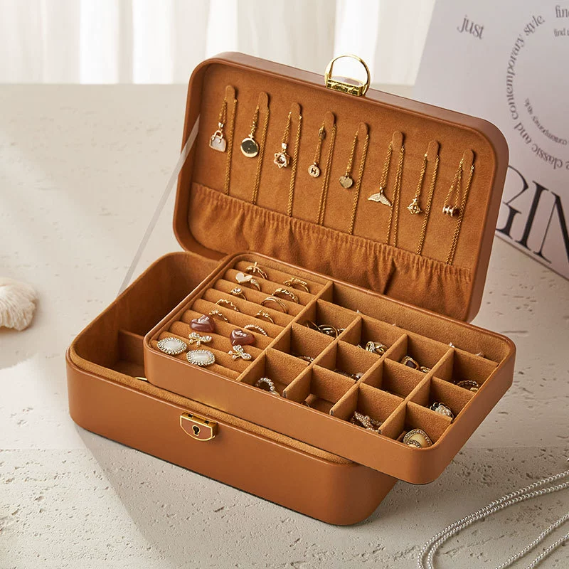 2025 новый многослойный серьги серьги ювелирные украшения коробка с замком большая емкость ожерелье браслет кольцо для хранения ювелирных изделий